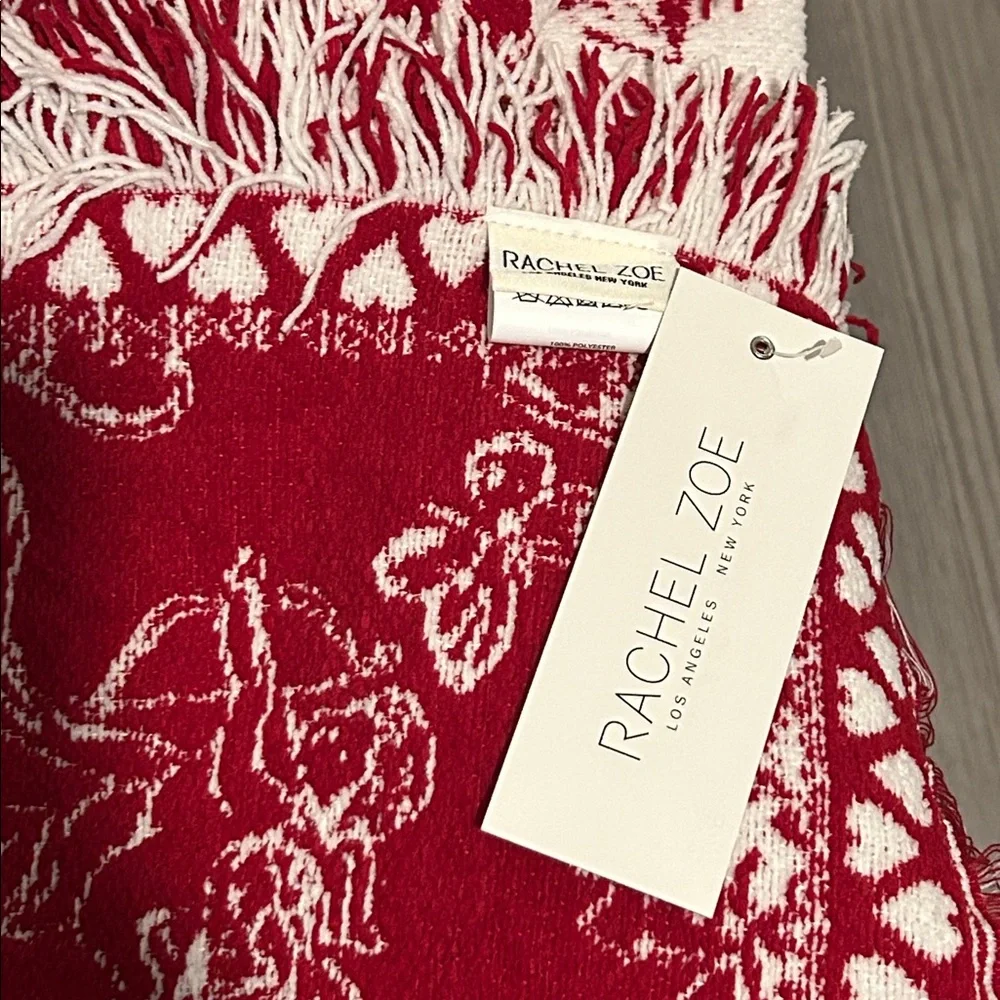 💘 Rachel Zoe Toile Knit Chenille Throw Blanket 50” x  70” NWT